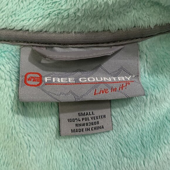 Free Country Women's Fleece Jacket Size S Green Full Zip Pockets Live in it GUC - Picture 11 of 11